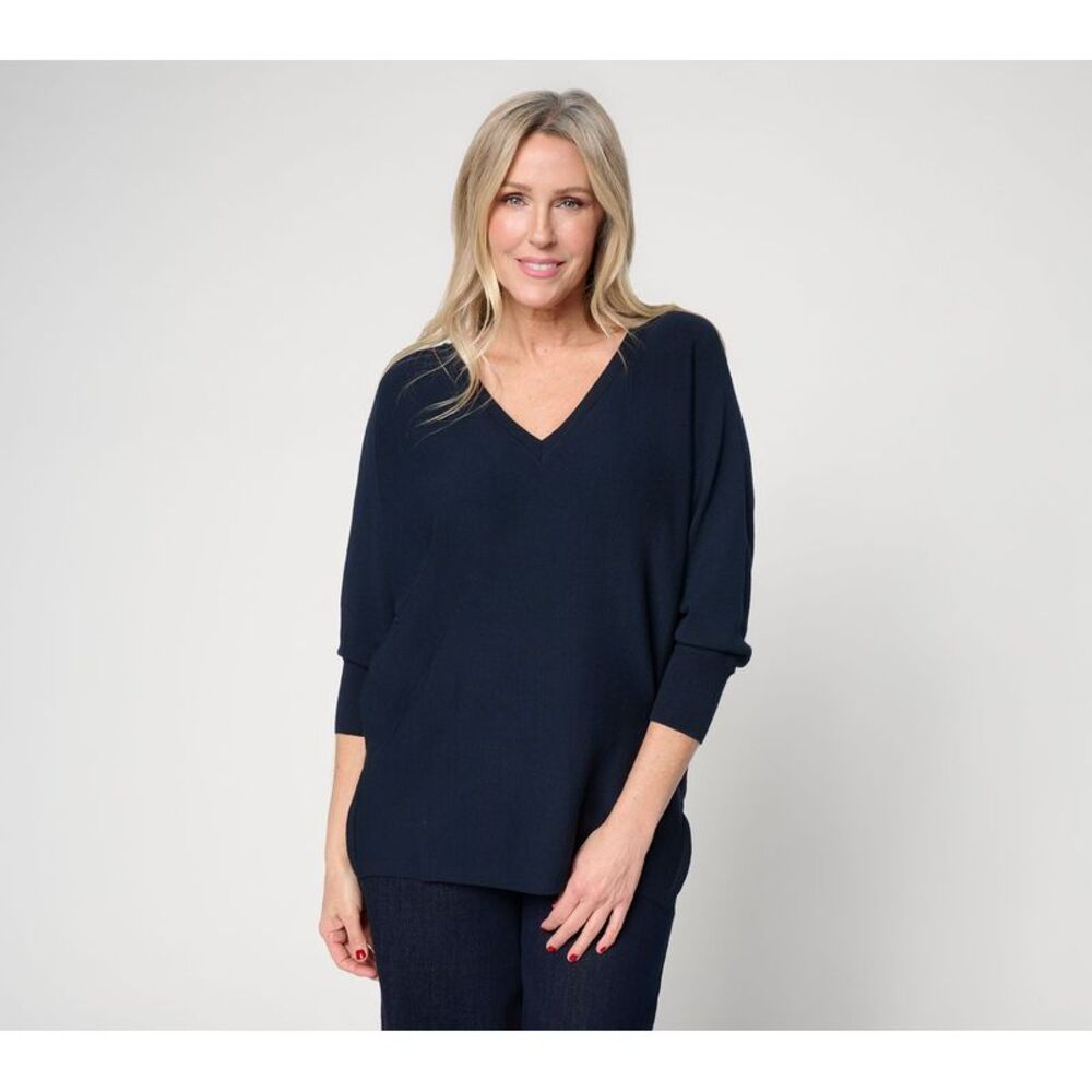 Carla Rockmore Collection Women's Top Sweater Sz S Make Your Blue